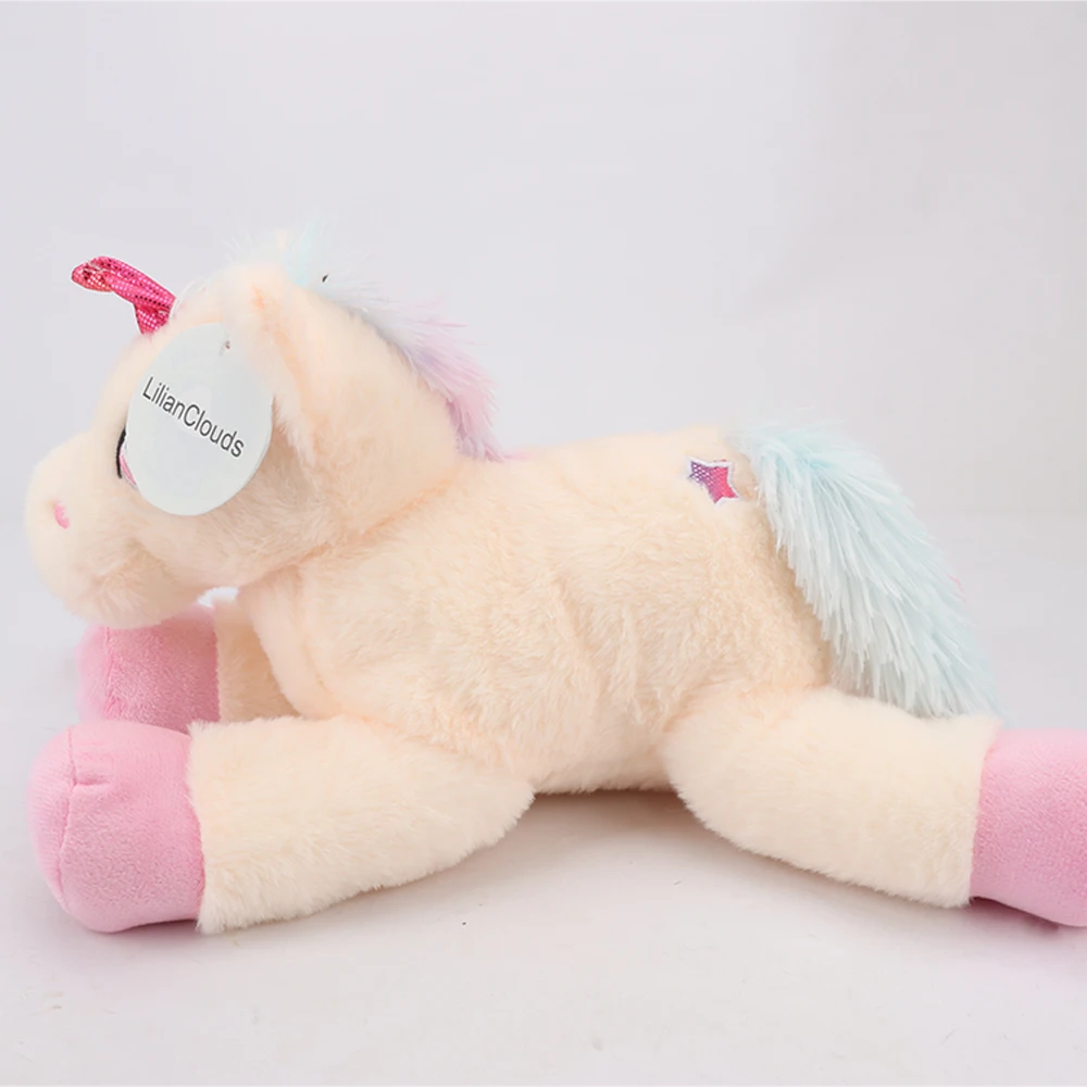 Jouet en peluche multicolore LilianClouds AdTos15.7in, molutien, Polyester doux, animal de dessin animé avec crinière arc-en-ciel