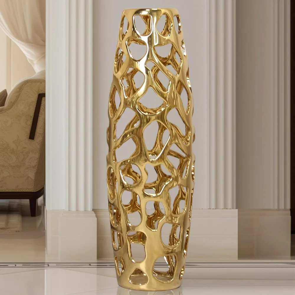 

Ceramic Vase Large Floor Vase Handmade Ceramic Flower Holder Hand Carve Vase Made Sophisticated Vessel for Decorative Branches