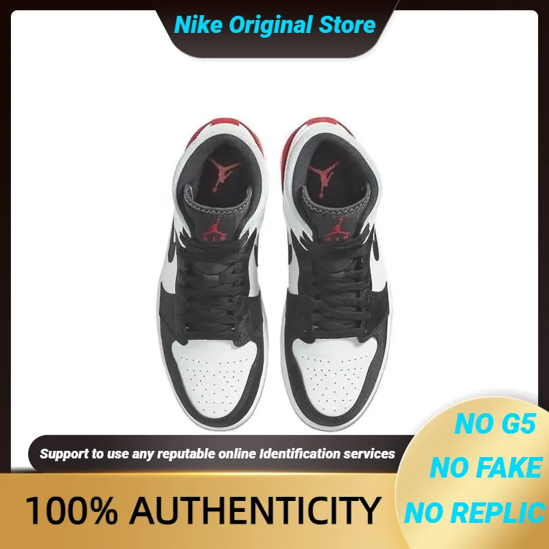 

Кроссовки Nike Jordan 1 Mid SE Red Black Toe 852542 -100