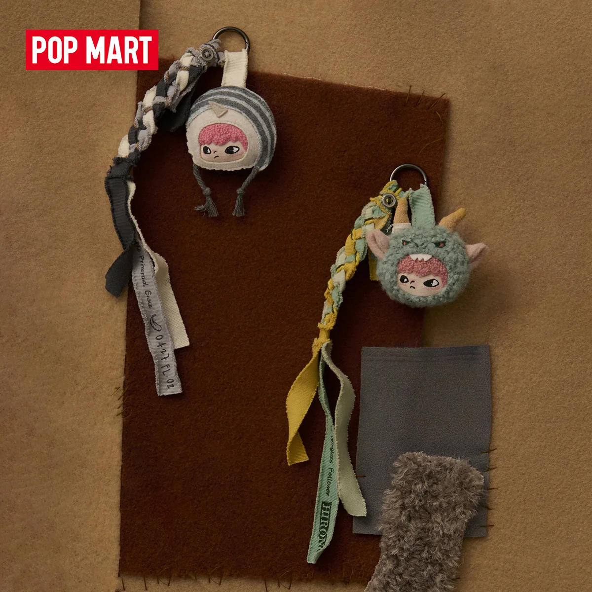 【UK】POP MART Hirono Mist-Walker Serie - Filz-Ornament 1/6 Stück POPMART Blindbox Niedliches Spielzeug Mystery Box
