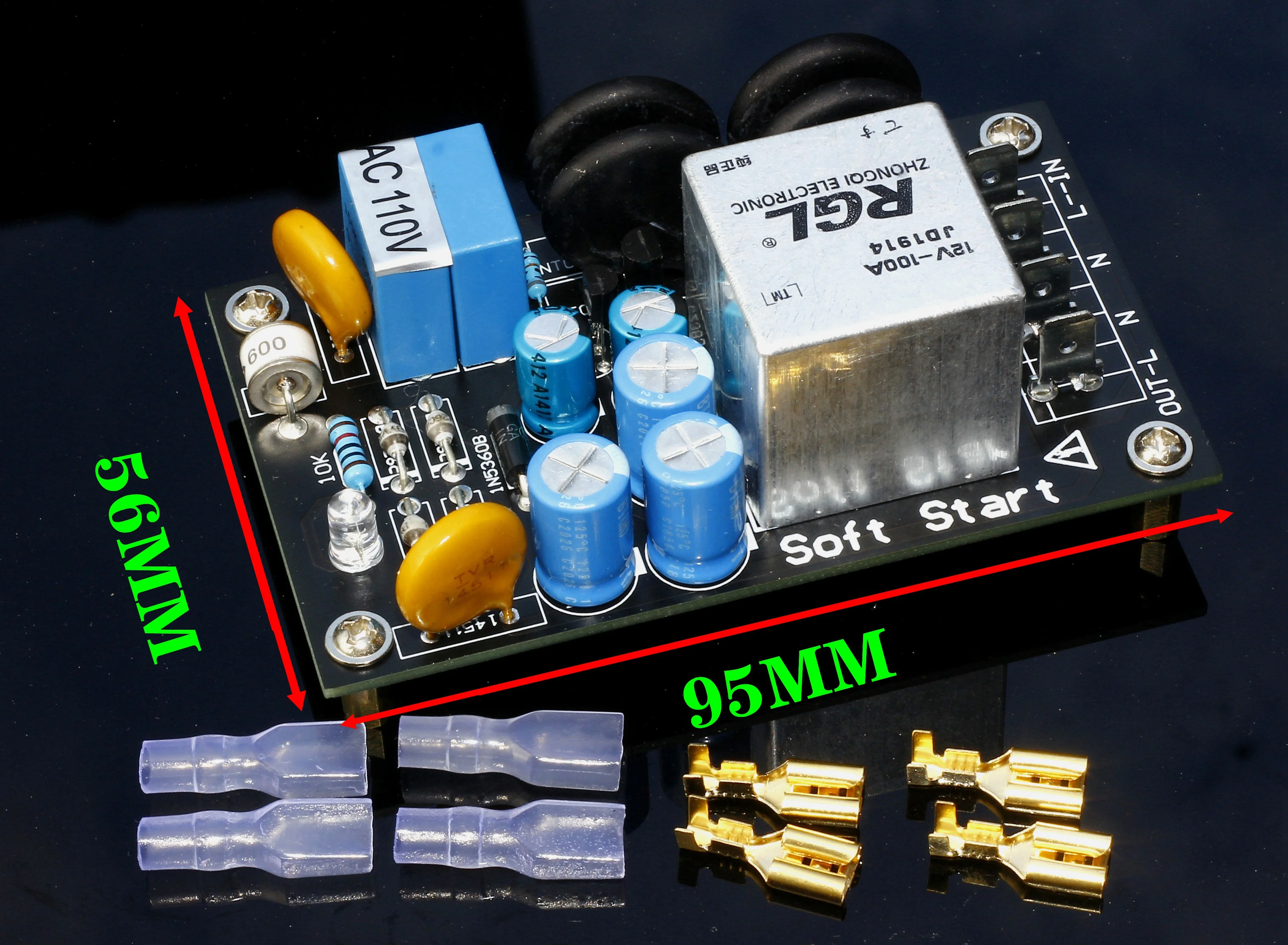 110V 雷保護電源ソフトスターターボード、高出力 100A 高電流リレー