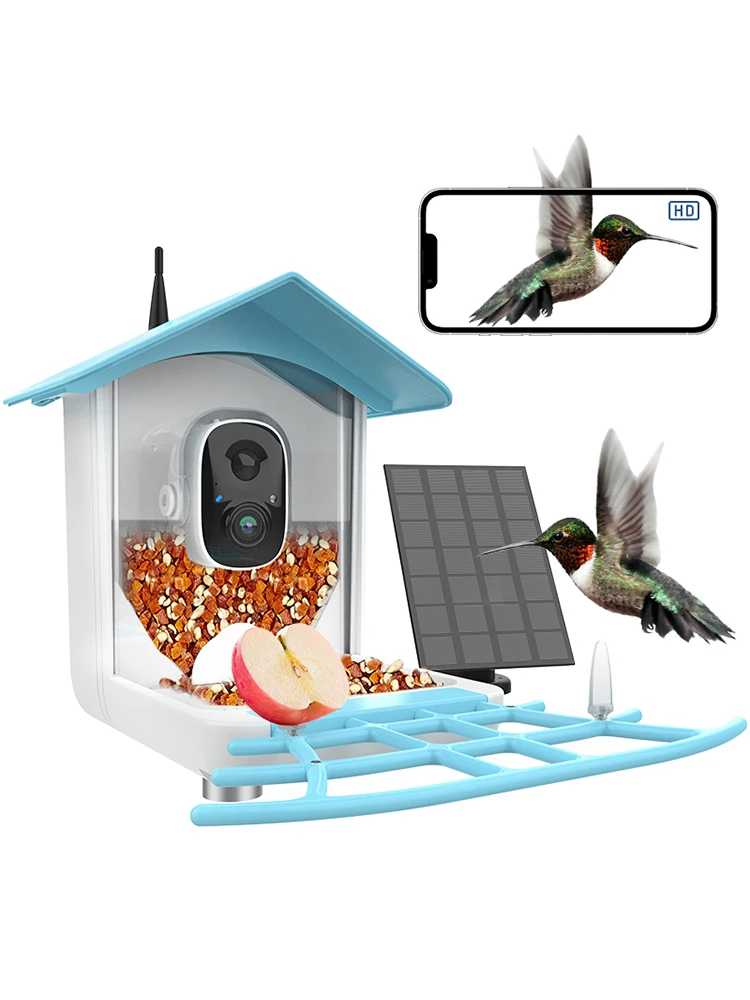 

WiFi Bird feeder camera Wireless Outdoor Solar Powered Bird Waterproof Smart Bird Feeder Solar Low Power Night Vision camera