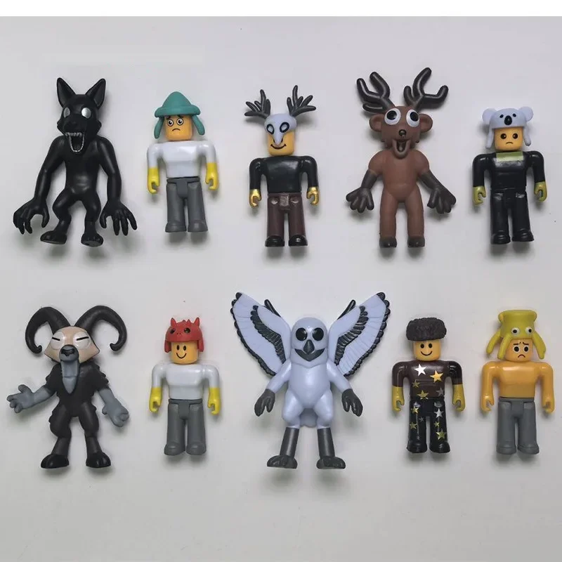 

New 99 Nights in The Forest Deer Owl Goat Player Protagonist Character Monster Set Model Assembled Figurine Plastic Toy Gifts