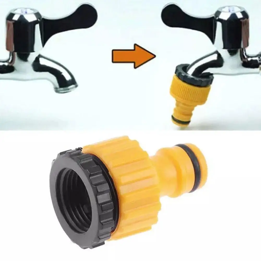 Water Pipe Quick Joint Connector Plastic 4-point Double Thread Wash Car External Adapter Garden Nozzle Water Household Gun E8I3