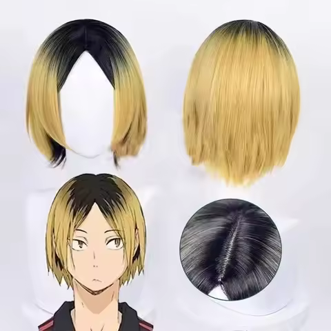 Anime Haikyuu Kozume Kenma Wig Cosplay Costume Volleyball High Quality Halloween Party Wigs