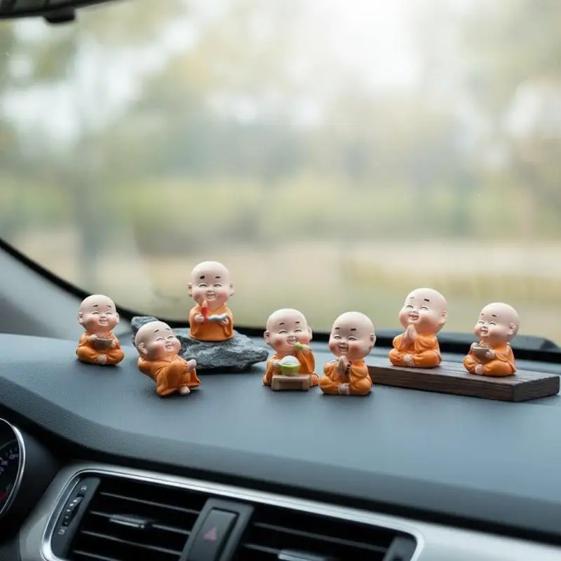 New Creative Resin Ornaments Multiple Styles Small Monk Garden Terrarium Mini Figurine Miniatures Micro Landscape Decor