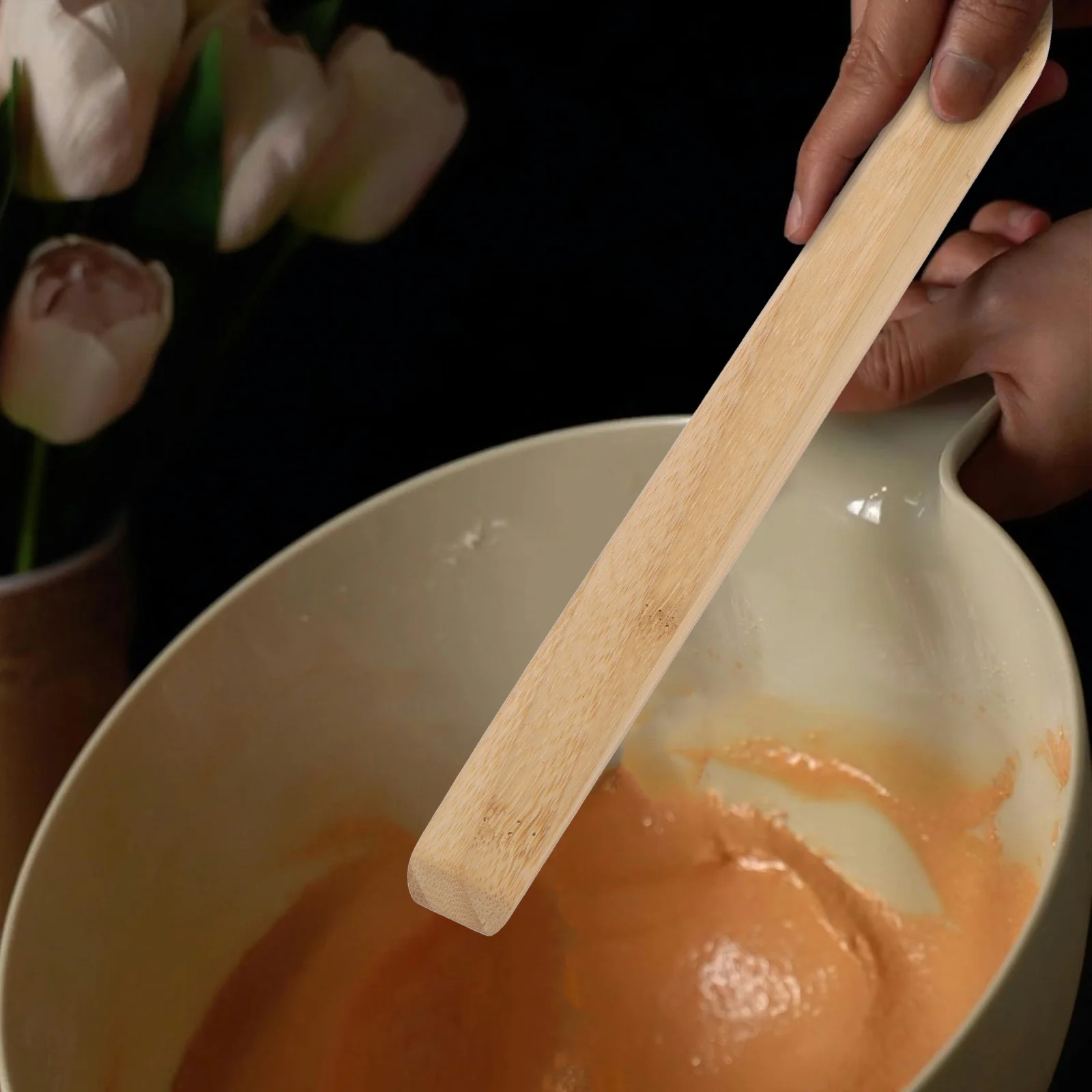 

Bread Dough Whisk Handheld Wooden Mixing Stick for Sourdough and Pizza Dough Baking Essential Tool for Effortless Stirring and