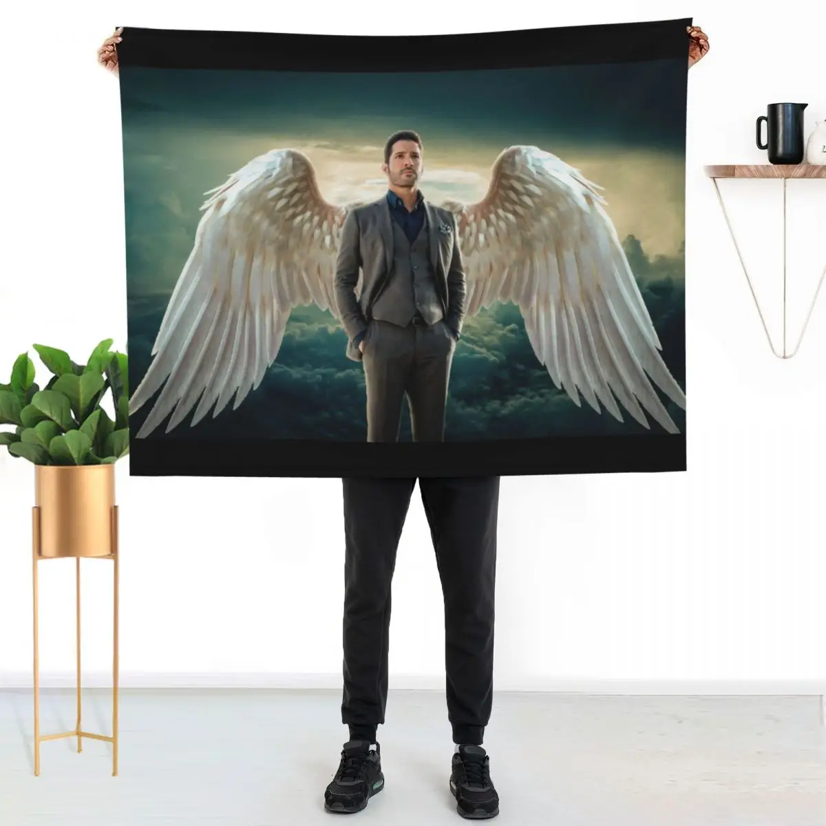 Lucifer Heaven Wings Throw Blanket for winter Sofa Quilt Bed Baby Winter beds Sofa Throw Blankets