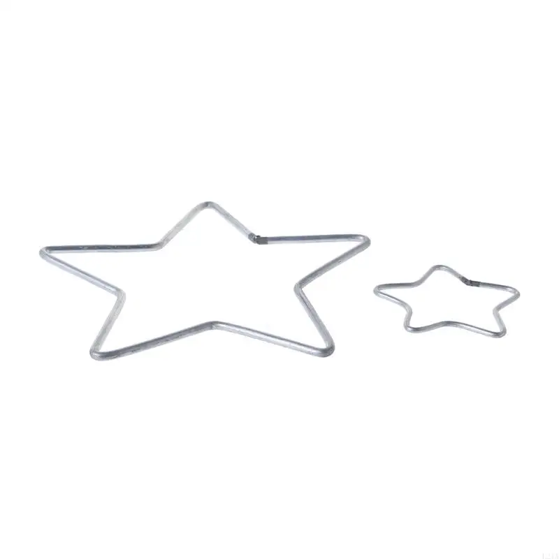 2025 NUEVO Star Ring Metal Macrame Rings Hoops Proyecto manualidades bricolaje para navidad Valentines