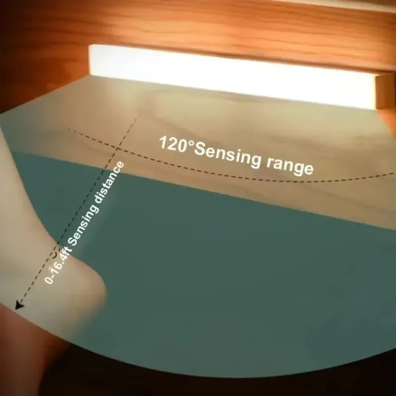 무선 LED 모션 센싱 라이트 USB 충전식 모션 감지 기능이 있는 주방 옷장 복도 계단 조명