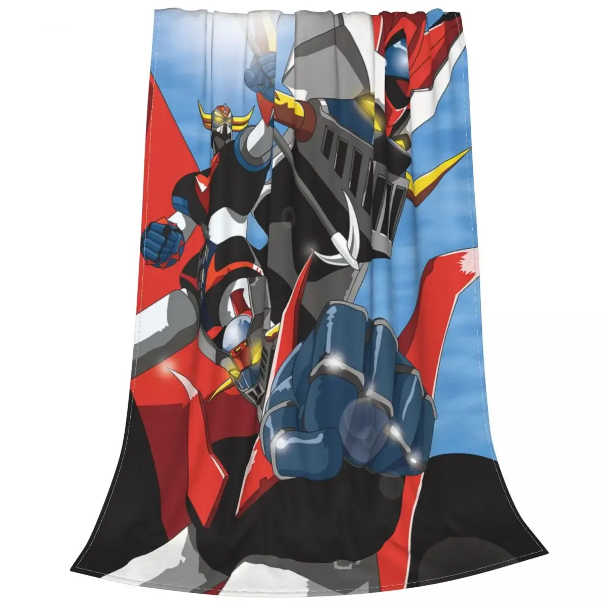 UFO Robot Grendizer Blanket Flannel Goldorak Actarus Mazinger Super Warm Throw Blanket for Outdoor Travel Bedroom Quilt