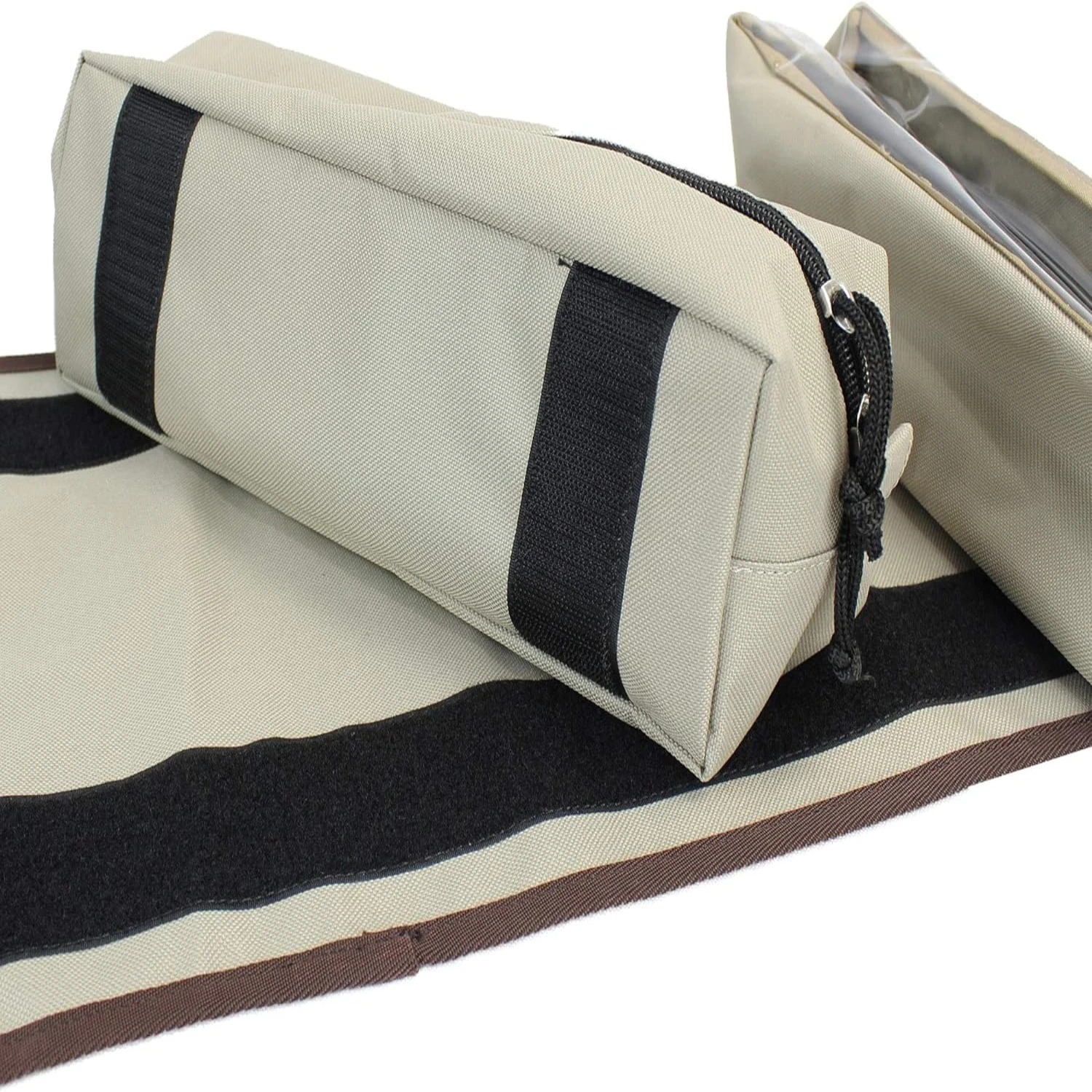 Convenient, Adjustable Large Tool Organizer Roll Up Pouch Bag with Zipper - Carrier Bag for Wrenches - Includes 4 Handy Small To