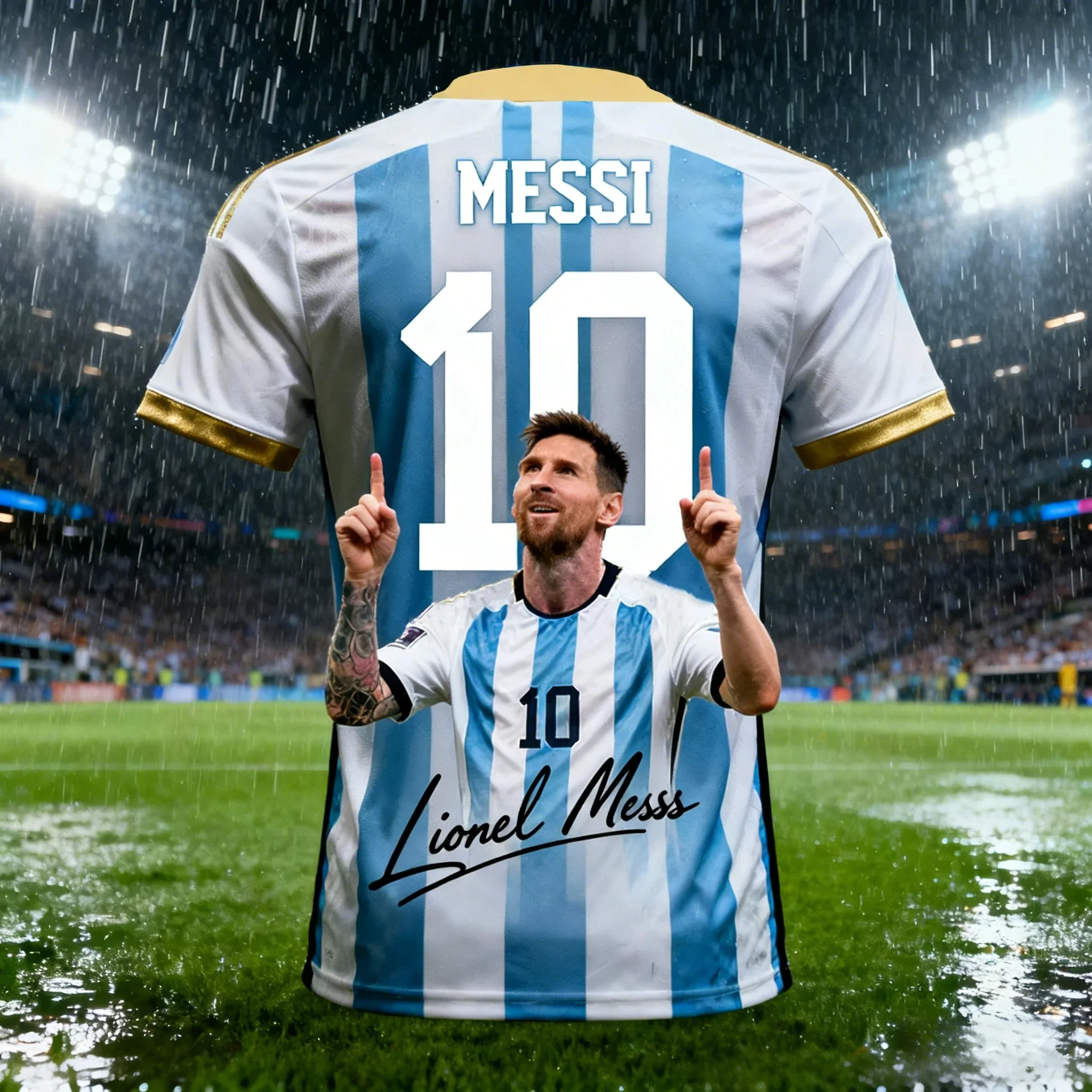 Summer Fashion Messi 3D Sport Quickdry Breatha Men Women Tshirt Outdoor Leisure Fan Team Training Parent-child Short-sleeved Top