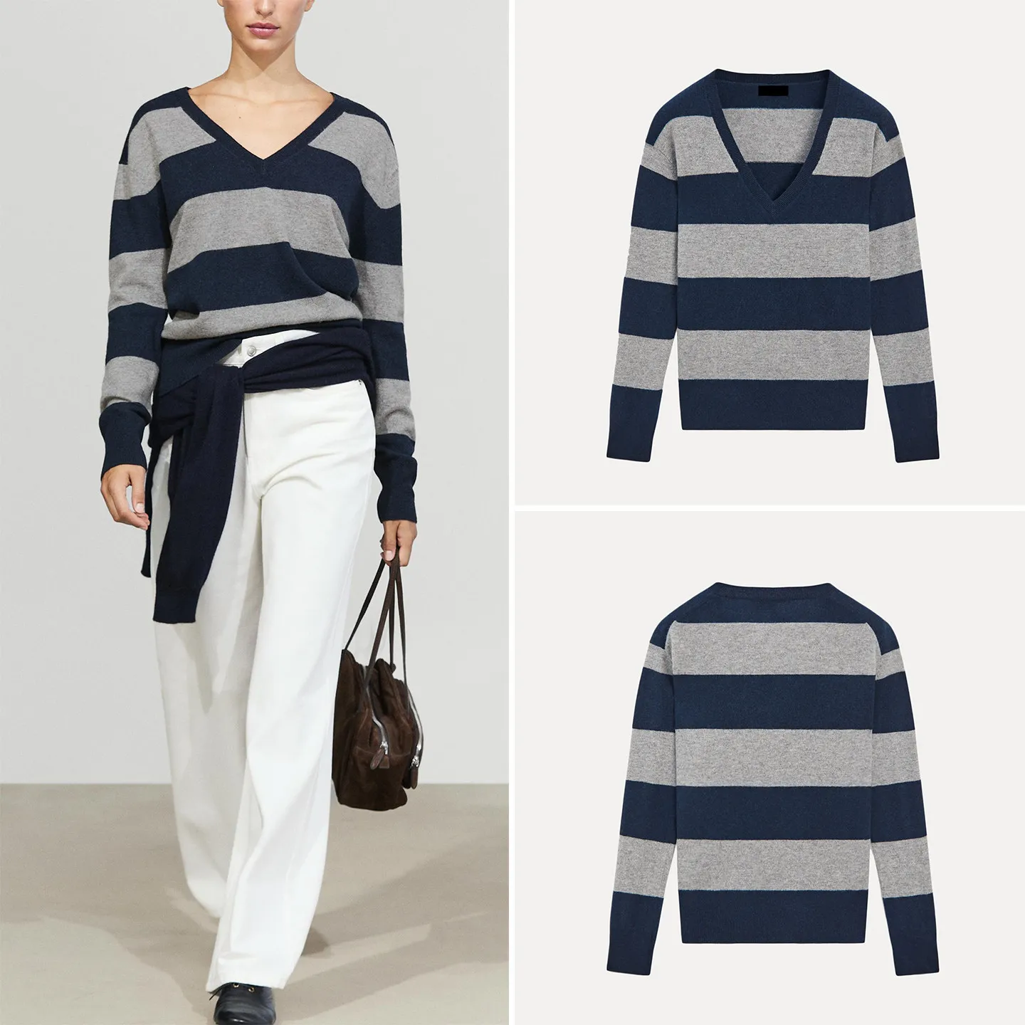 V-Neck Knitwear Artistic Style Women's Fashion Autumn 2026 ZADATA Brand Crew Neck Pullover Top Quality Material Other 100%
