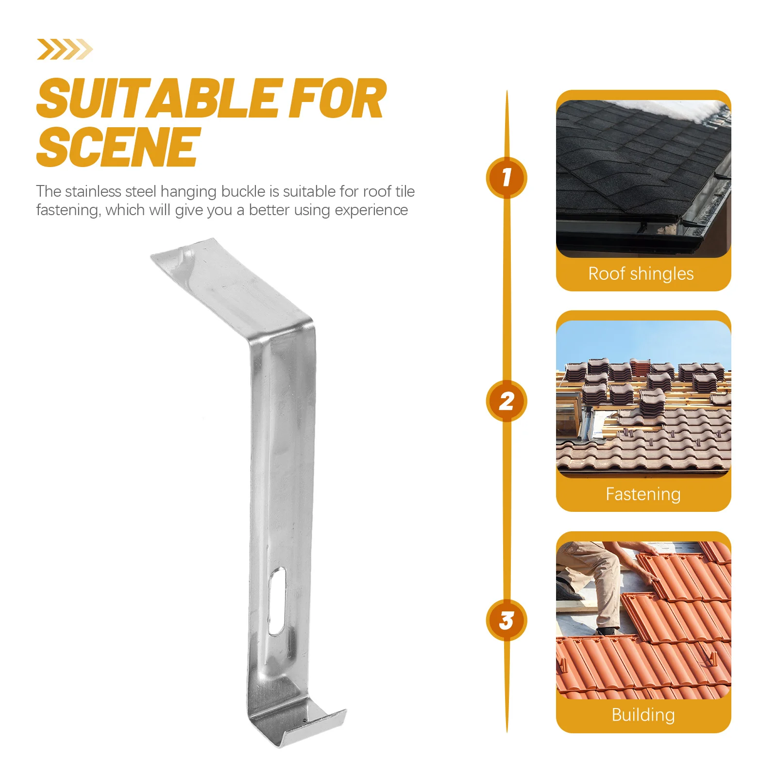 

20Pcs Heavy Duty Roof Tile Fasteners Stainless Steel Clips for Preventing Tile Slippage in Extreme Weather Conditions