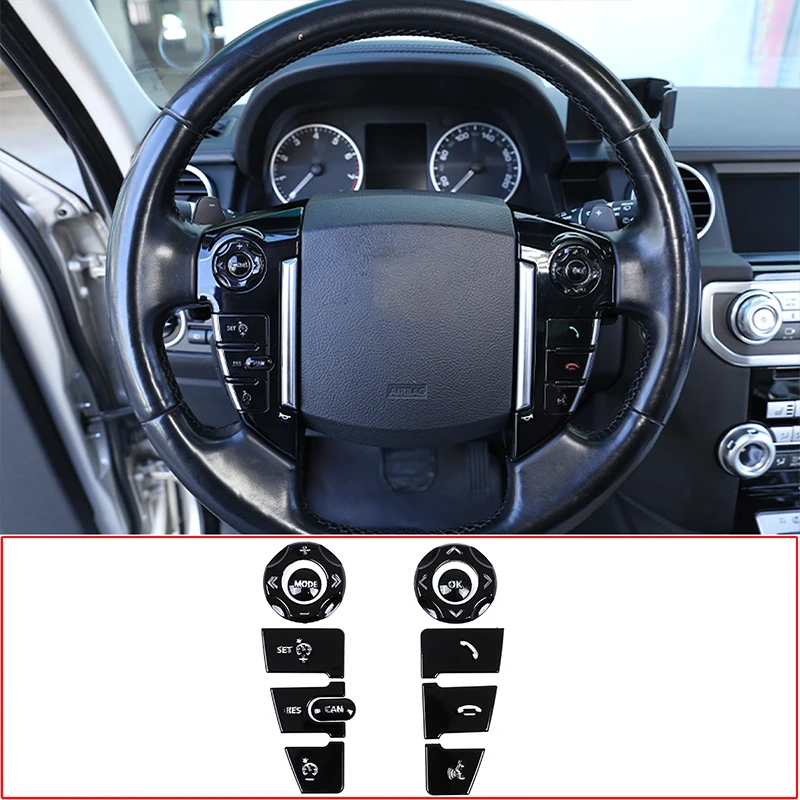 

For Land Rover Discovery 4 LR4 RR Sport L320 Freelander 2 2013-2015 Steering Wheel Button Stickers Trim Car Accessories 11Pcs