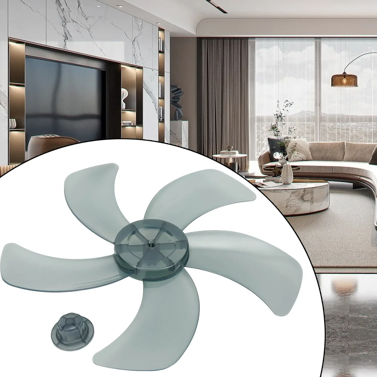 Accesorios aspas de ventilador de plástico para el hogar, hoja de viento de poco ruido con cubierta de tuerca, 1 unidad, 5 hojas eléctricas para