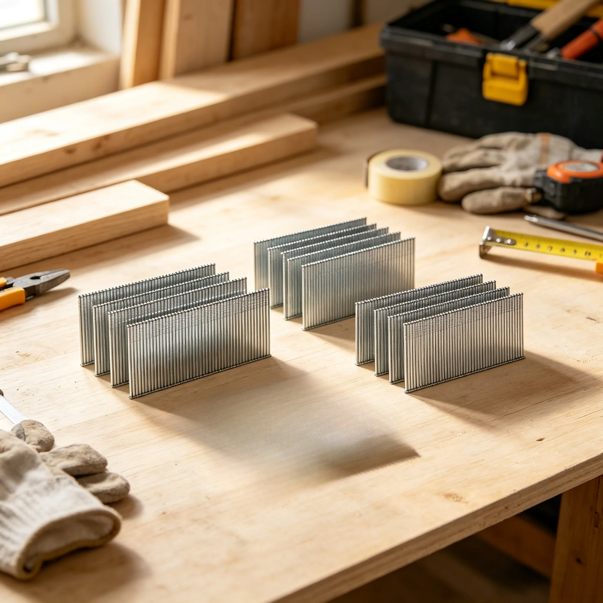 16 Gauge Straight Finish Nails, 900/1500 Pack Galvanized Assorted Sizes 1‑1/2