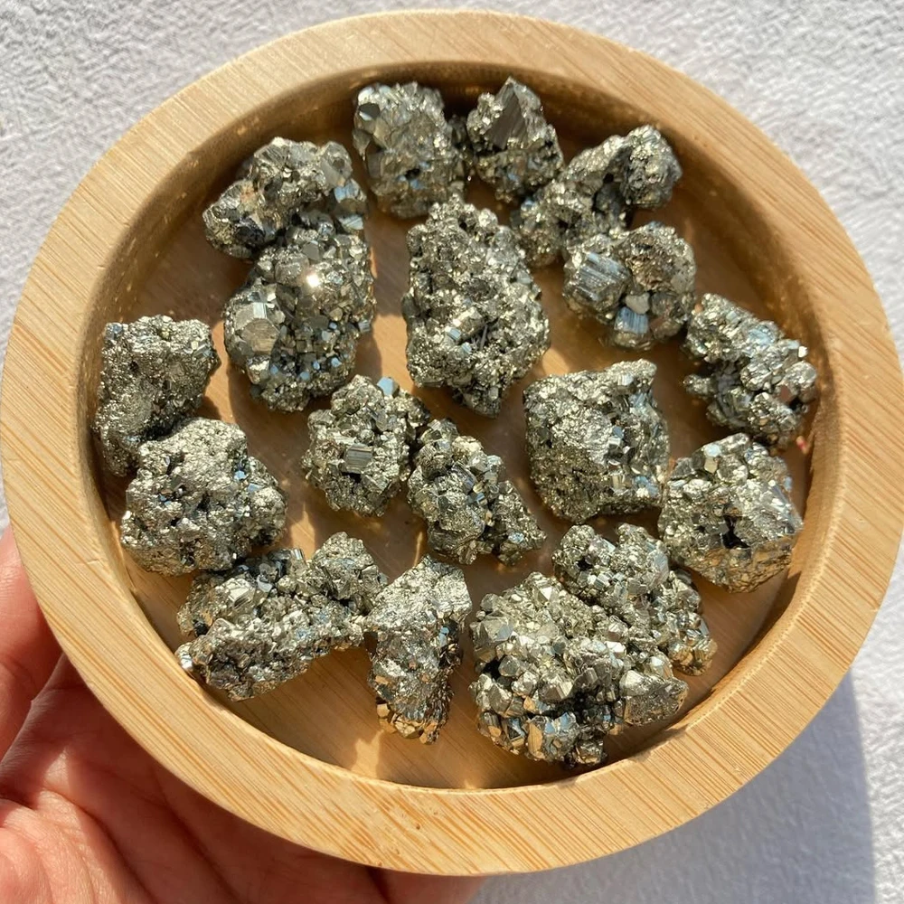 1PC Pyrite Raw Cluster Stone Decorative Collection Of Mineral Specimens Golden Pyrite Raw