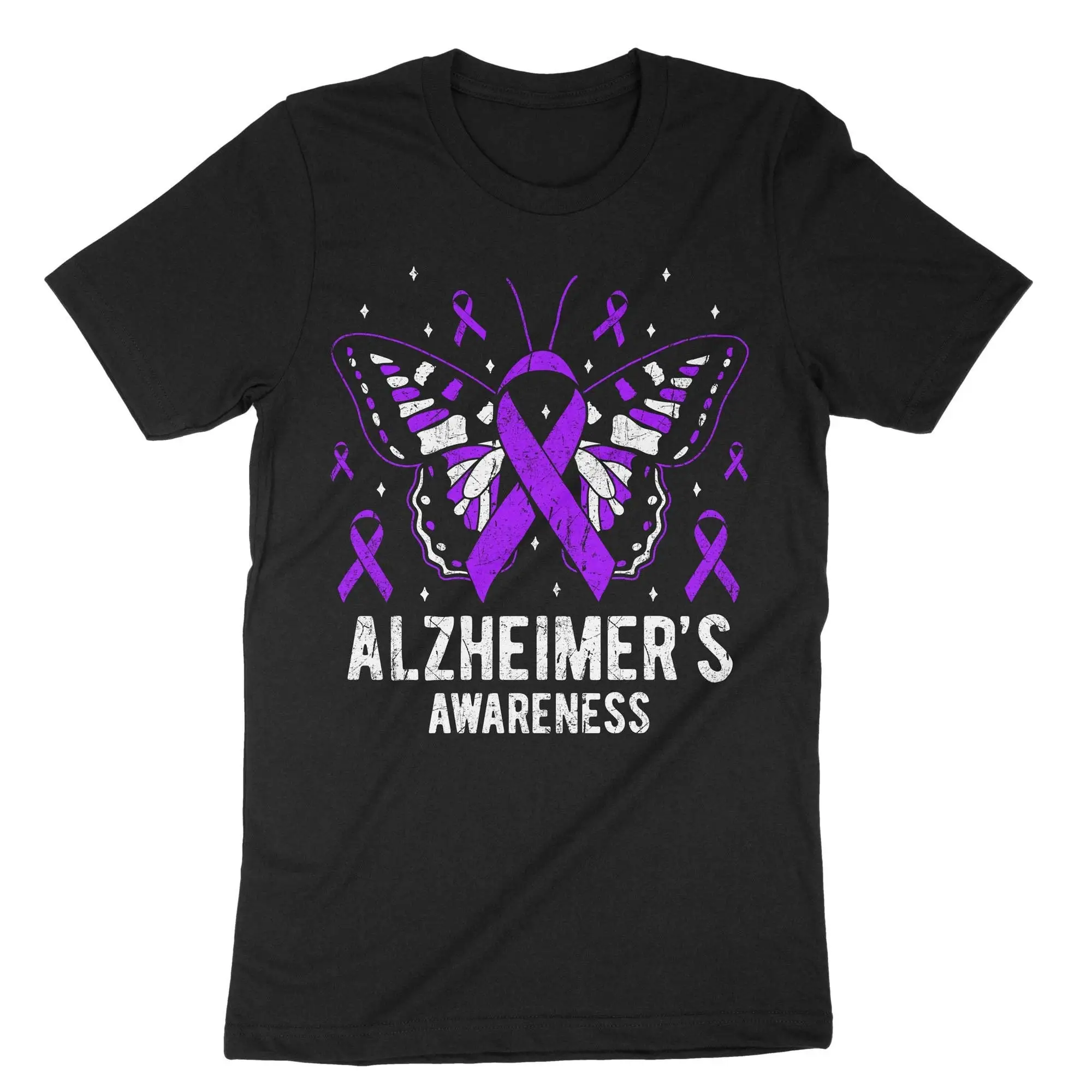 Alzheimer's Awareness T Shirt Raise Memory Loss Fight Alzheimer Care Package Purple Ribbon Dementia