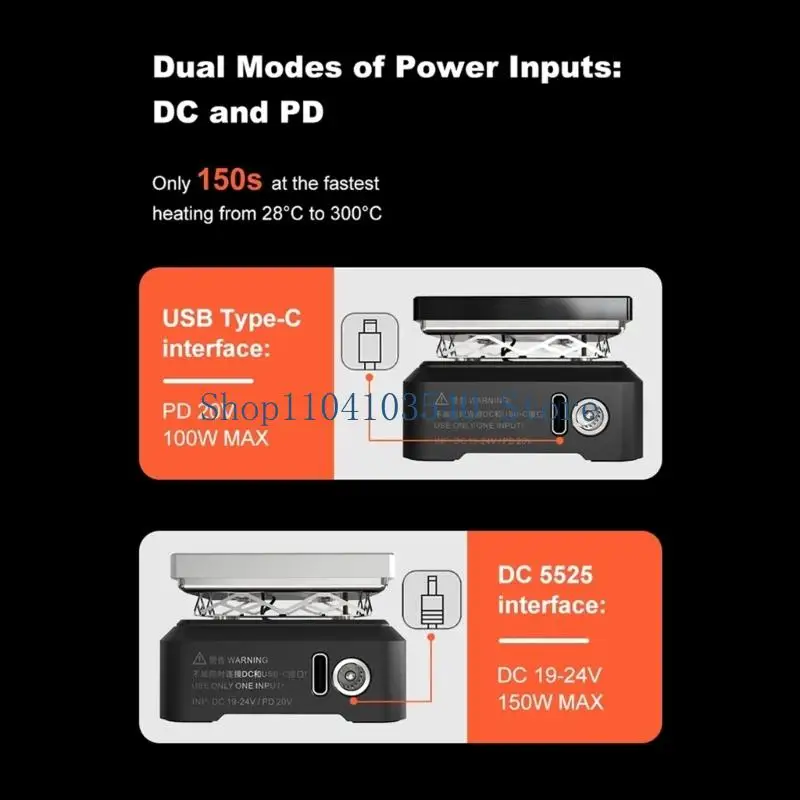 02DC Pocket Sized Handheld Welding Plate With LCD Display For Circuit Board Rework