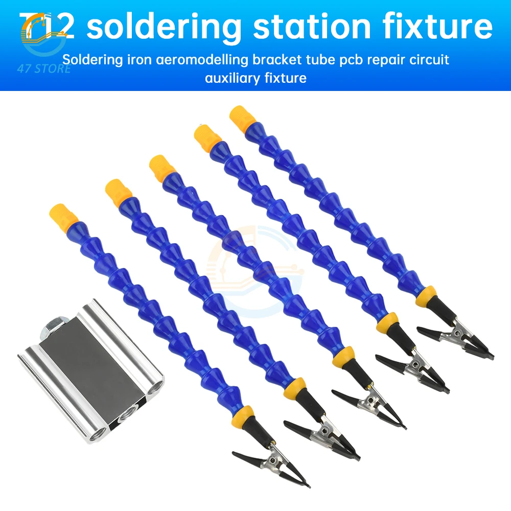 Soldering Helping Hands Bench Table Clamp with 2/3/4/5 Arms Flexible Arms Solder Iron for Electronic Boards Repair DIY Fixture