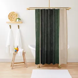 Modern - Green Stripes Shower Curtain Curtains For The Bathroom