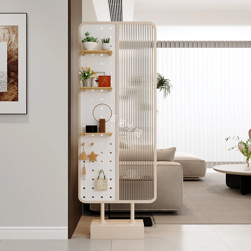 New modern simple cream style screen hole plate screen installation-free entry front door occlusion