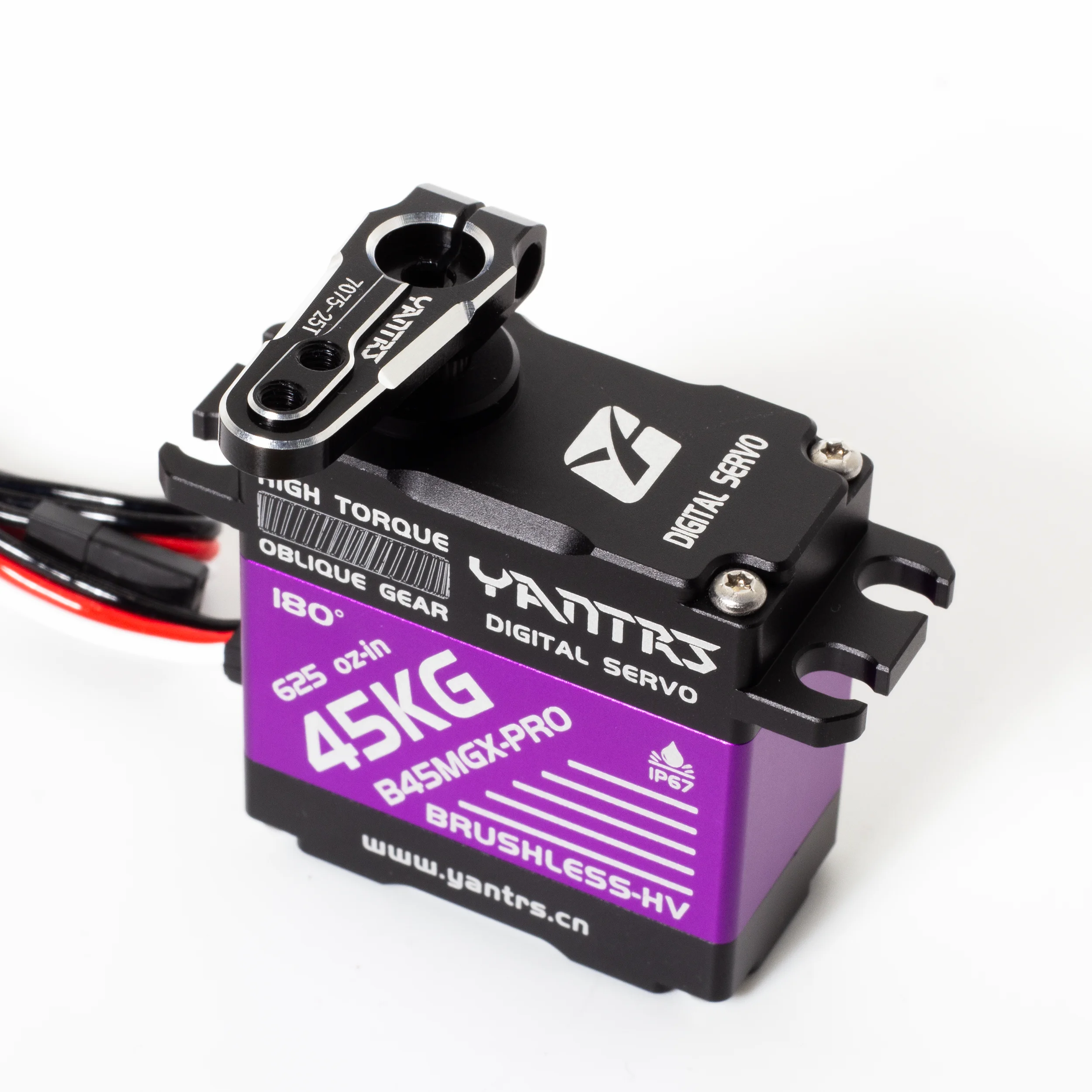 

YANTRS 45KG Brushless Servo Motor Helical Gear High-speed Monster Torque Waterproof 180°RC Steering Servo 1/8 1/10Crawler RC Car