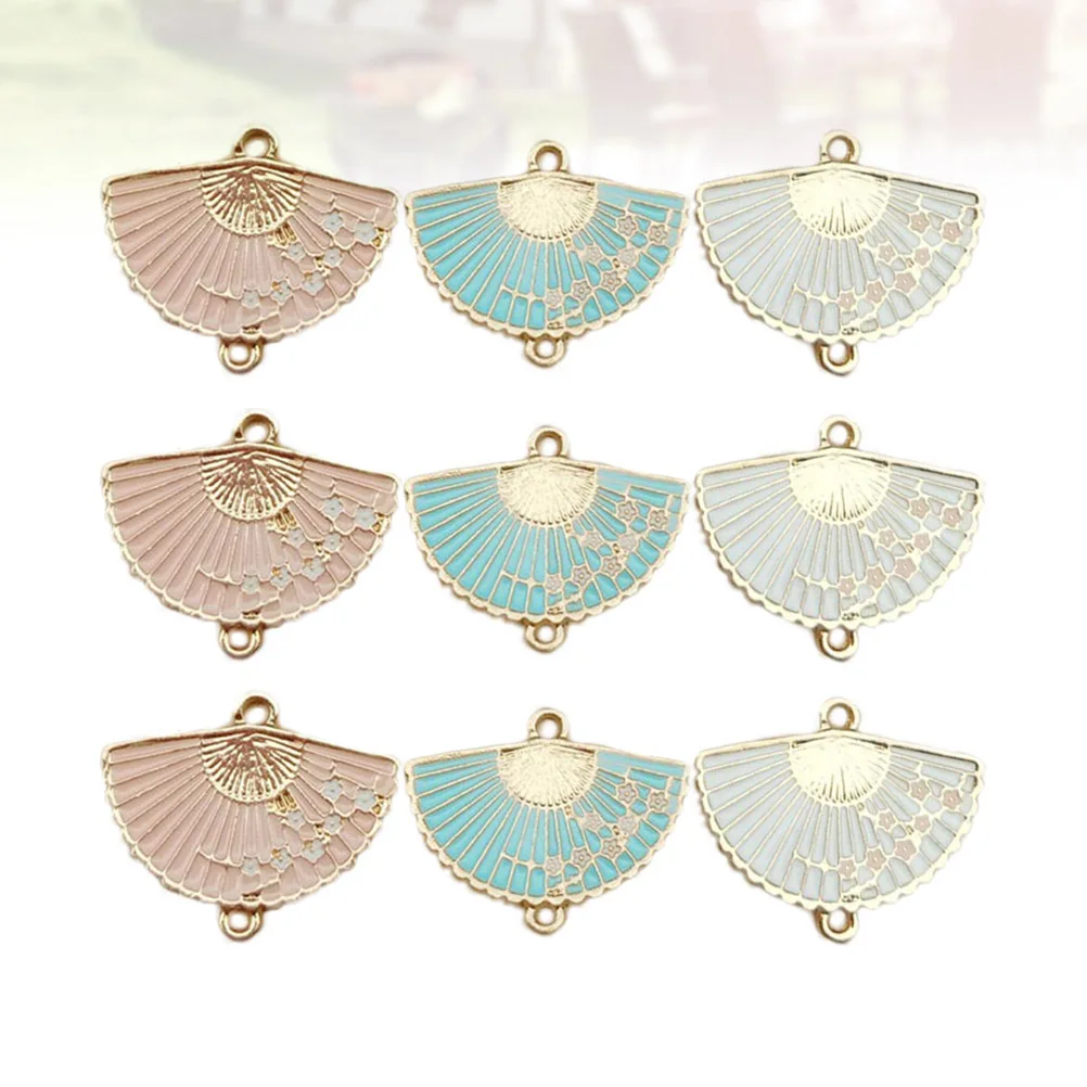 

30Pcs Cartoon Fan Pendants Mixed Color DIY Pendant Set for Cellphone Decorative Accessories Gift for Friends Family Creative