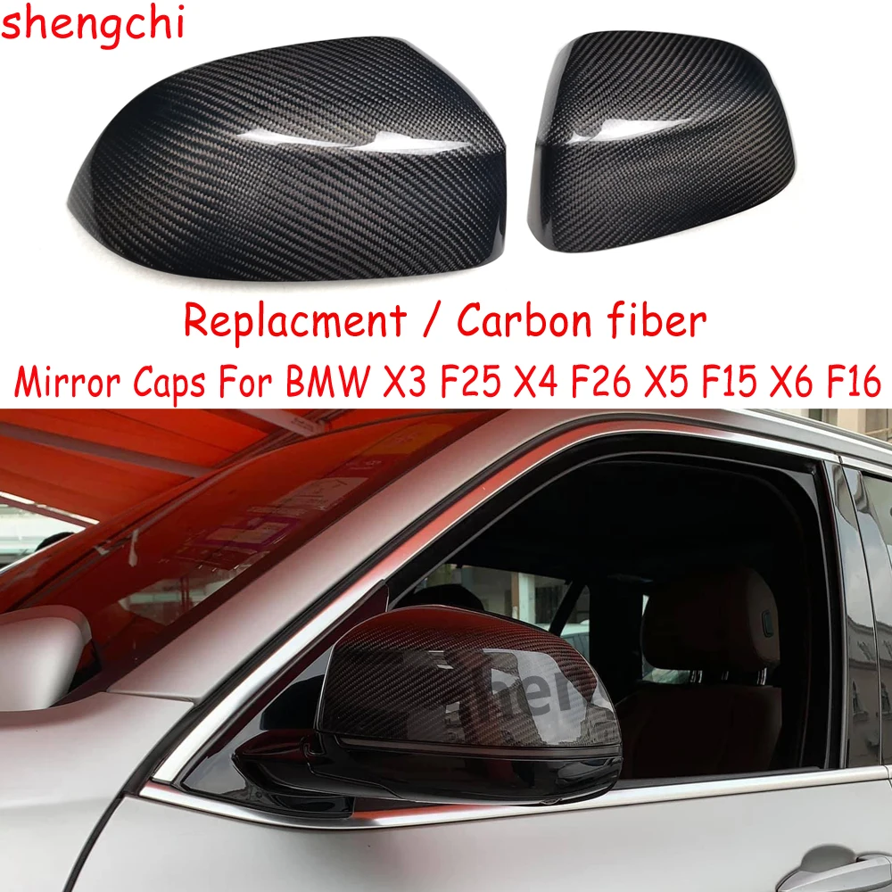 

X3X4 F25 F26 X5 F15 X6 F16 Mirror Cover For BMW X3 F25 X4 F26 X5 F15 X6 F16 Carbon Fiber Side Door Replacement Mirror Cover Caps