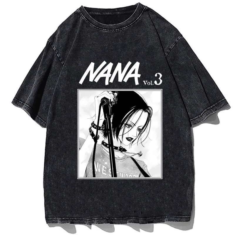 Nana Osaki Printed T Shirt Japanese Anime Graphic T-shirt Summer Men Casual Streetwear Tees Vintage Cotton Loose Oversize Tshirt