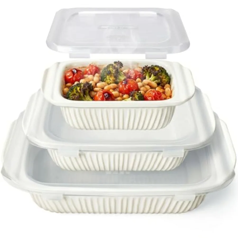 

Casserole Dishes For Oven, Ceramic Baking Dish, Large Lasagna Pan With Handles, Baking Pan Casserole Dish, Rectangular Bakeware