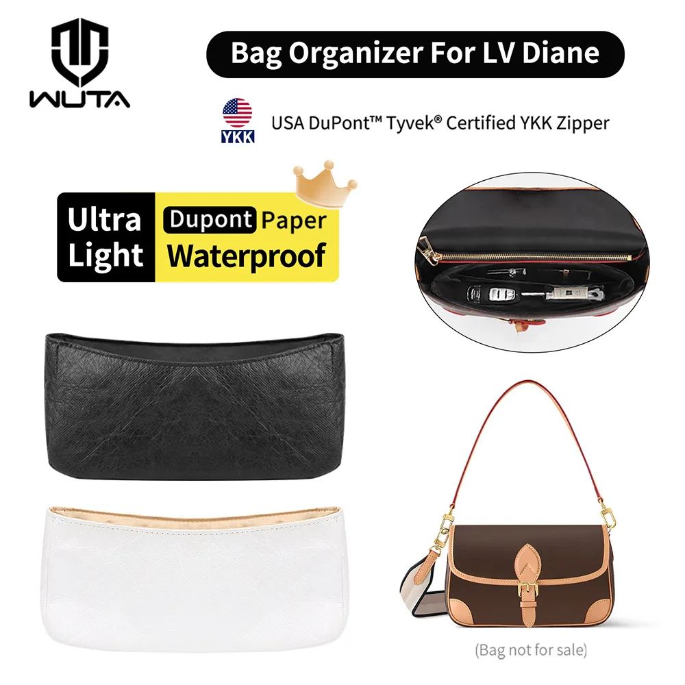 

WUTA Dupont бумажный мешок-органайзер для LV Diane, водонепроницаемая сумка, внутренняя сумка, вставка для хранения, сумка-вкладыш, формирователь поддержки For LOUIS VUITTON Diane Bag