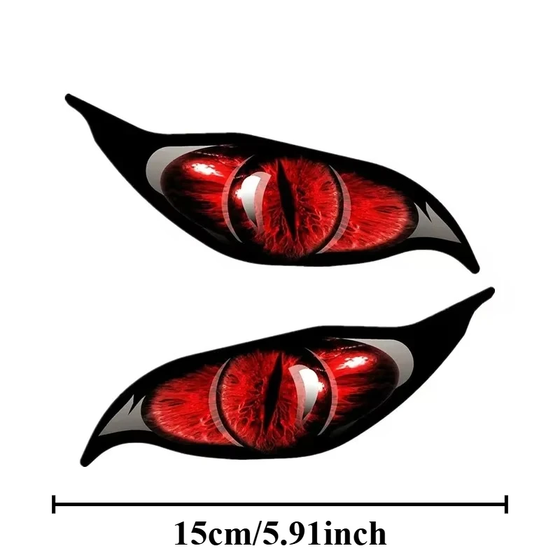 1Pair Evil Eye Creative Vinyl Stickers,Waterproof PVC Decals for Car Motorcycle Window Bumper Decor,Holiday Gift