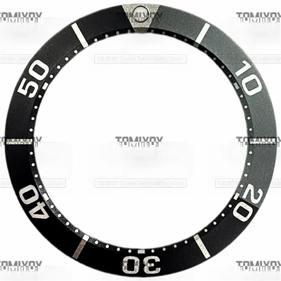 40MM*31.5MM Black Yellow Green White Aluminium flat Bezel Insert Fit for Seiko Ocean Series  Men's Mechanical Watch