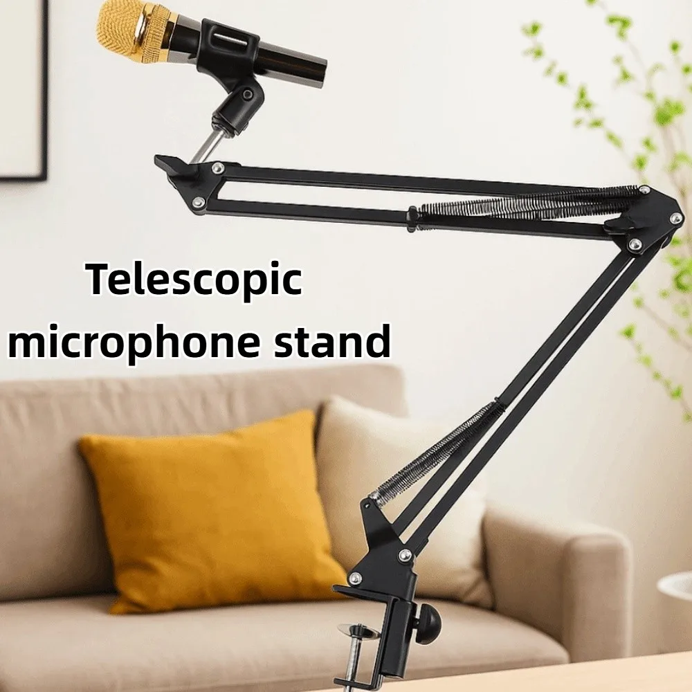 

Telescopic Bracket Microphone Holder Extendable Universal Microphone Stand Foldable Adjustable Microphone Clamp