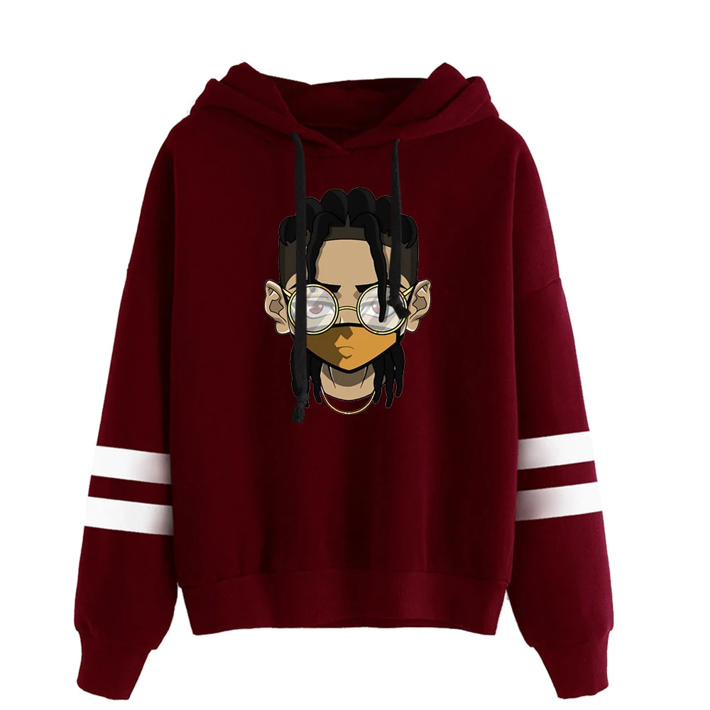 The Boondocks-sudaderas con capucha de manga larga para hombre y mujer, sudaderas con capucha de gran tamaño, ropa informal Unisex de dibujos animados de América