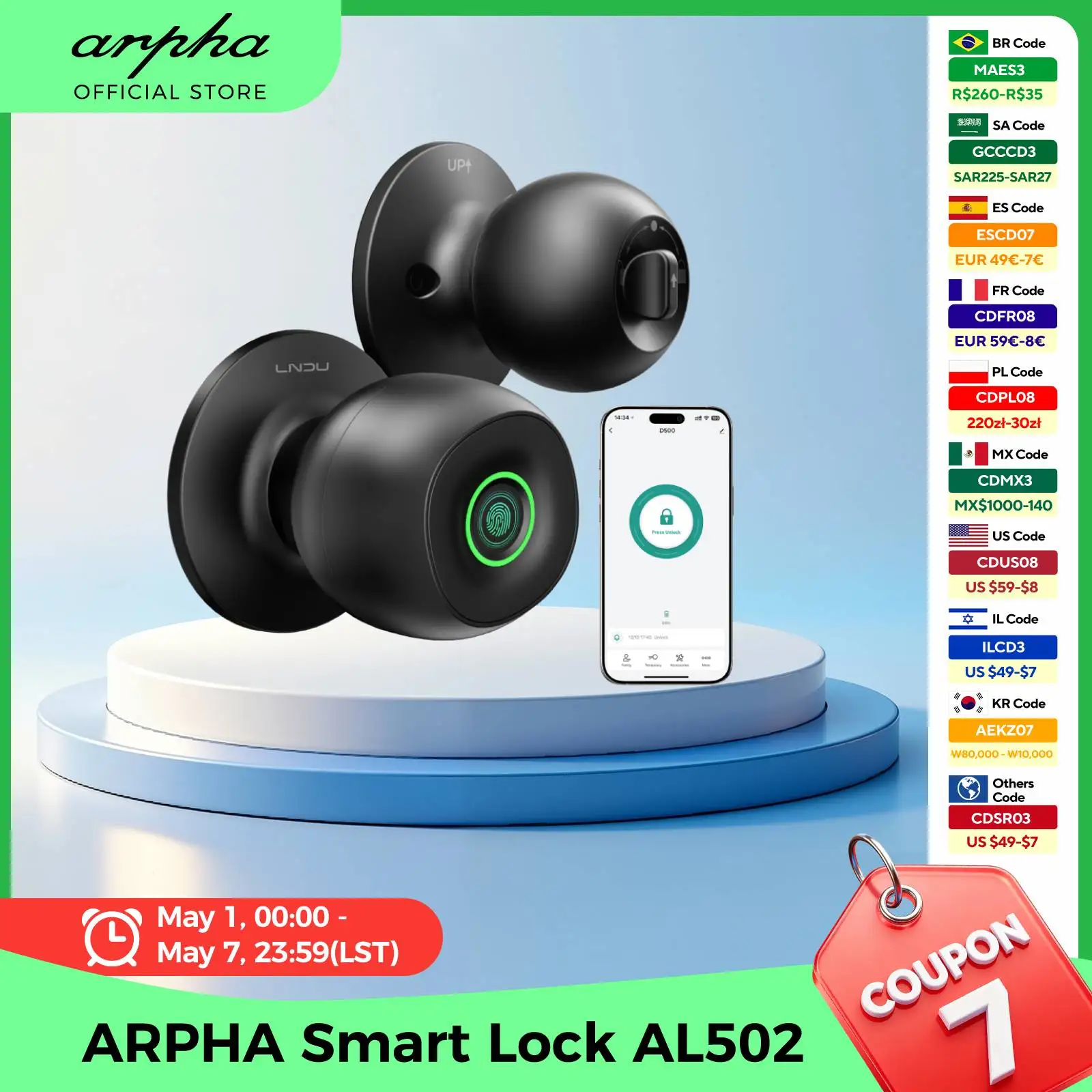 lndu-smart-lock-fingerprint-keyless-entry-knob-lock-multiple-ways-to-unlock-auto-door-lock-low-battery-alert-easy-install