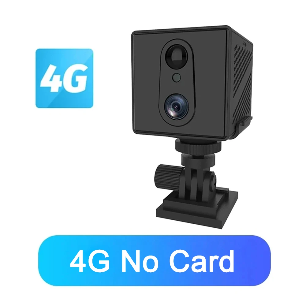 5MP 4G Sim-kaart Mini Camera Binnen Nachtzicht Surveillance Beveiligingsmonitoring Oplaadbare 3000 mAh Batterij Aangedreven Thuis Cam