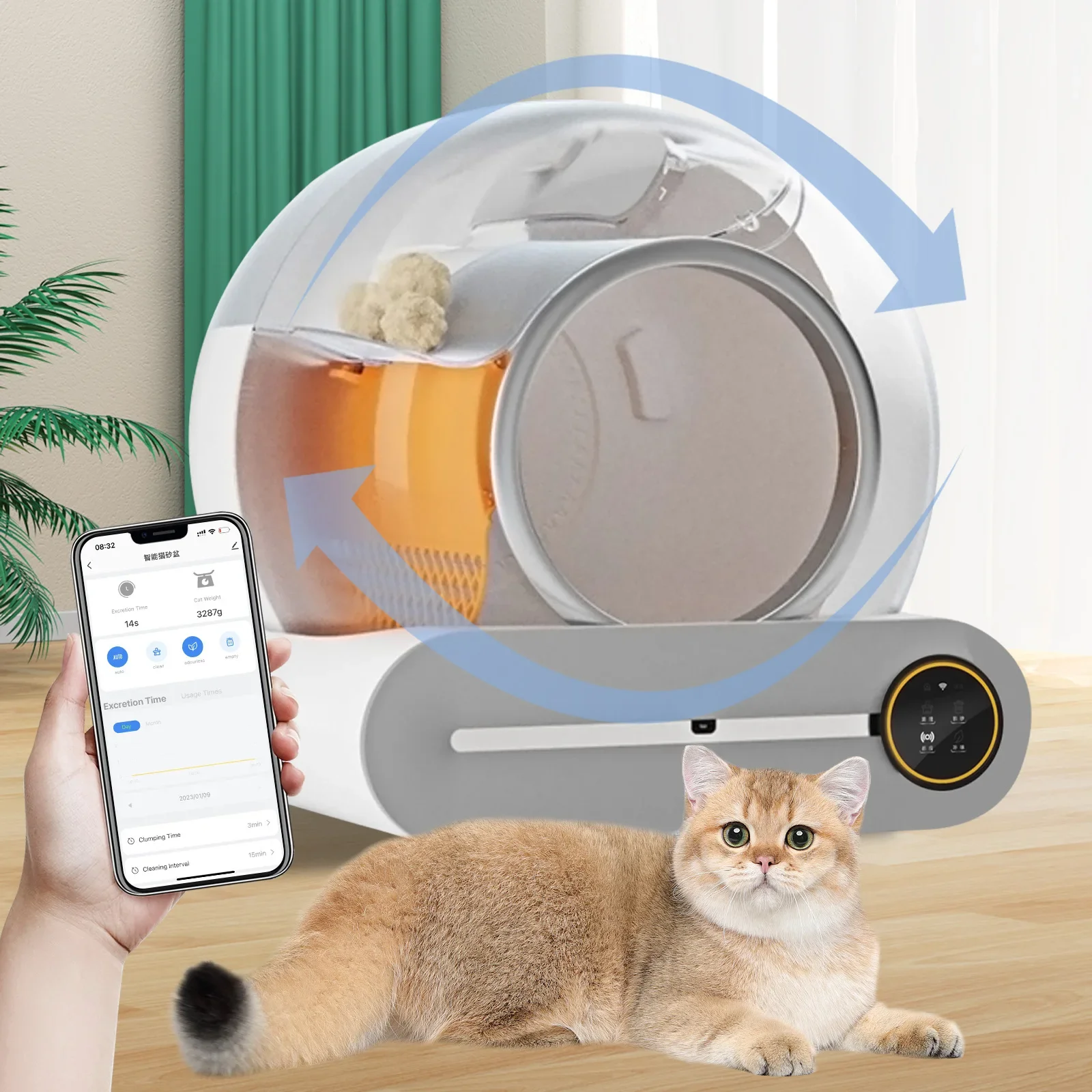 Automatic cat litter box Hot Sale Intelligent Self-Cleaning smart cat toilet sandbox for cats Smart