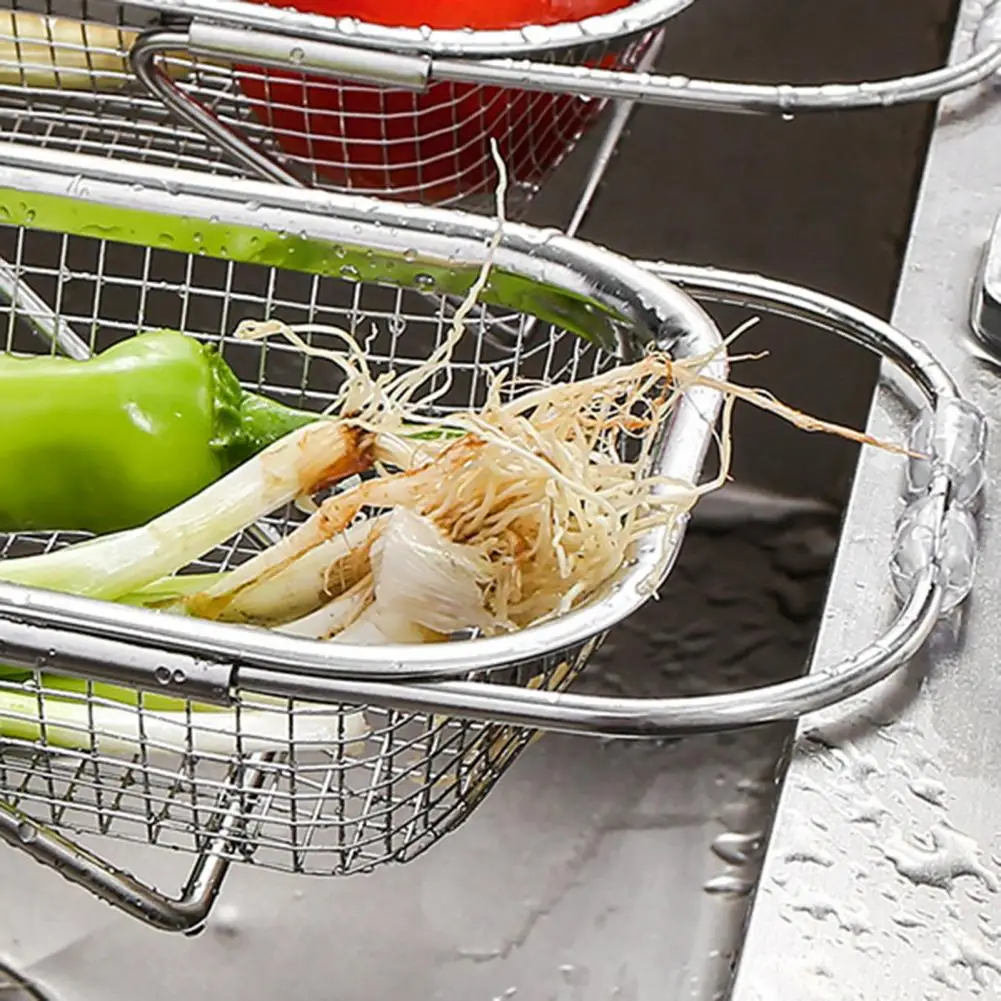 

Durable Sink Basket Quick Drainage Sink Basket Stainless Steel Expandable Sink Drainer Basket Versatile Kitchen for Vegetables