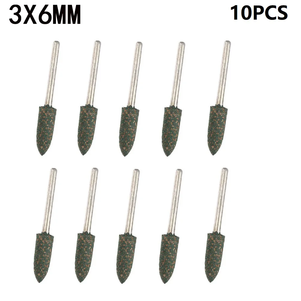 10 szt. 4-12mm stożkowy gumowy punkt polerowania 3mm golonka obrotowe narzędzia do jadeitowej biżuterii rzeźbienia polerowania części elektryczny