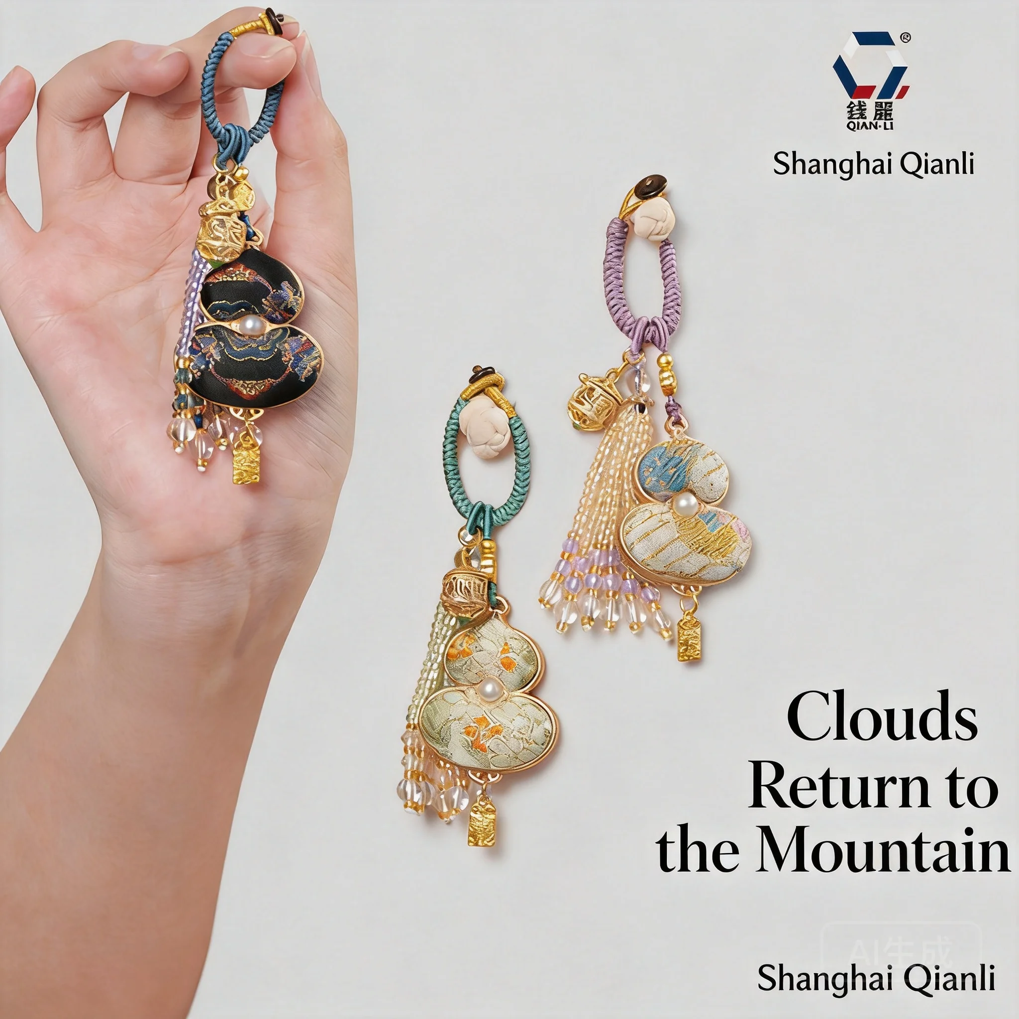 Snqp Traditional Chinese Song Brocade Gourd Sachet Hollow Aromatherapy Ball Good Luck Keychain Bag Pendant Fortune Blessing Tass