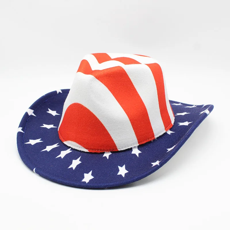 American Flag Western Panama Denim Usa Hat Sailor Dance Top Hat Personality Grassland Xingx Jazz Hat