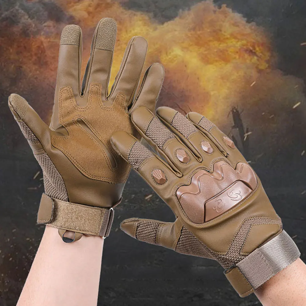 Breathable Full Finger Motorcycle Gloves Non-slip Wear-resistant Motocross Racing Gloves Men's Touch Screen Moto Biker Gloves