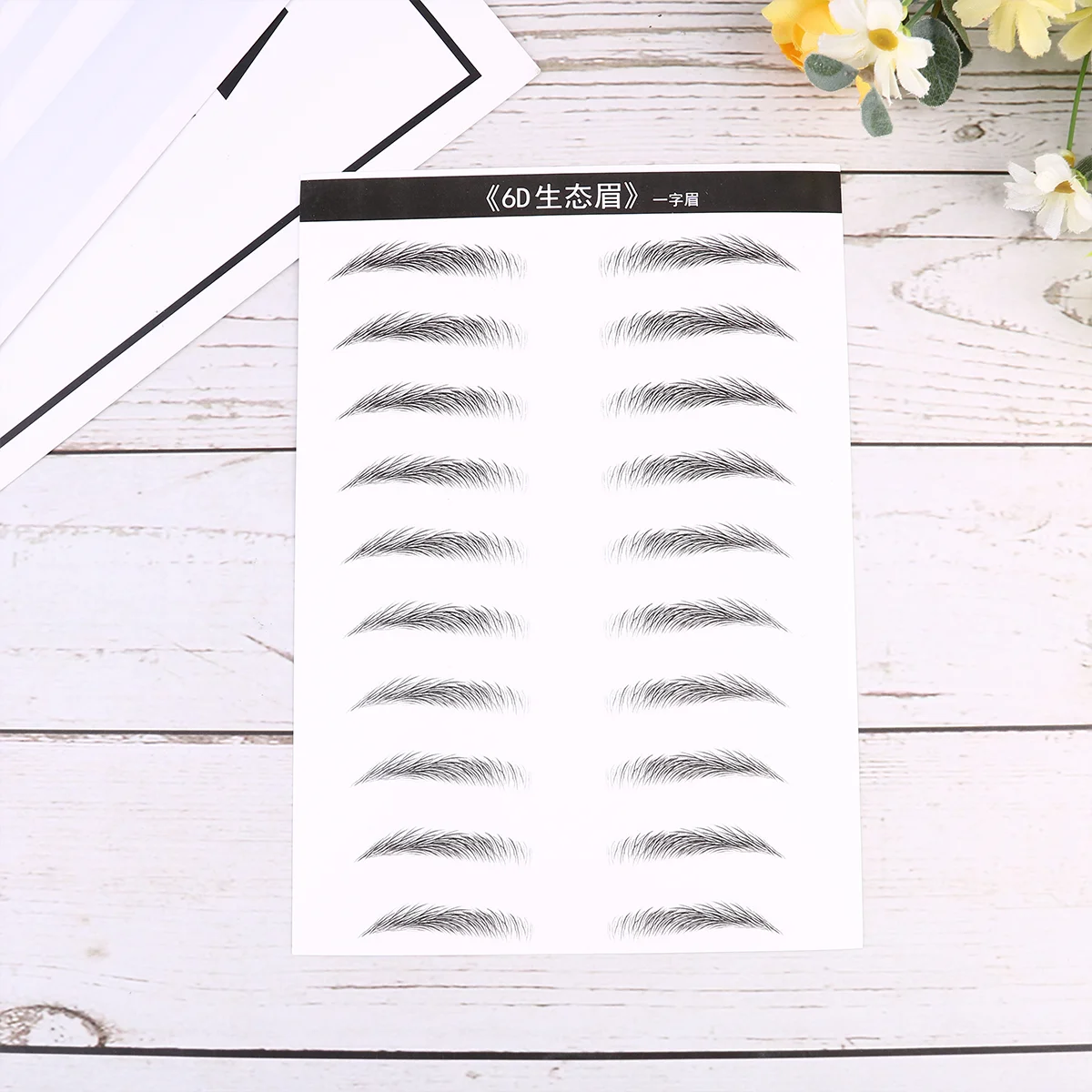 2 Sheets/18 Eyebrow Stamp Eyebrows Eyeshadow Artificial Patch Makeup Tools Modify Woman