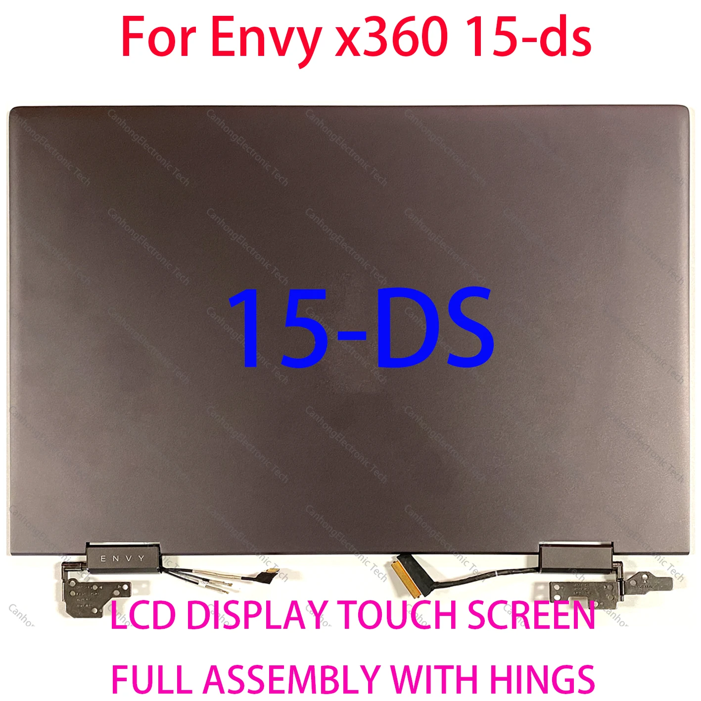 Imagem -02 - Fhd para hp Envy X360 15-ds 15-ds0900na 15-ds0003ur Laptop Lcd Touch Screen Substituição Assembléia com Dobradiças 15.6