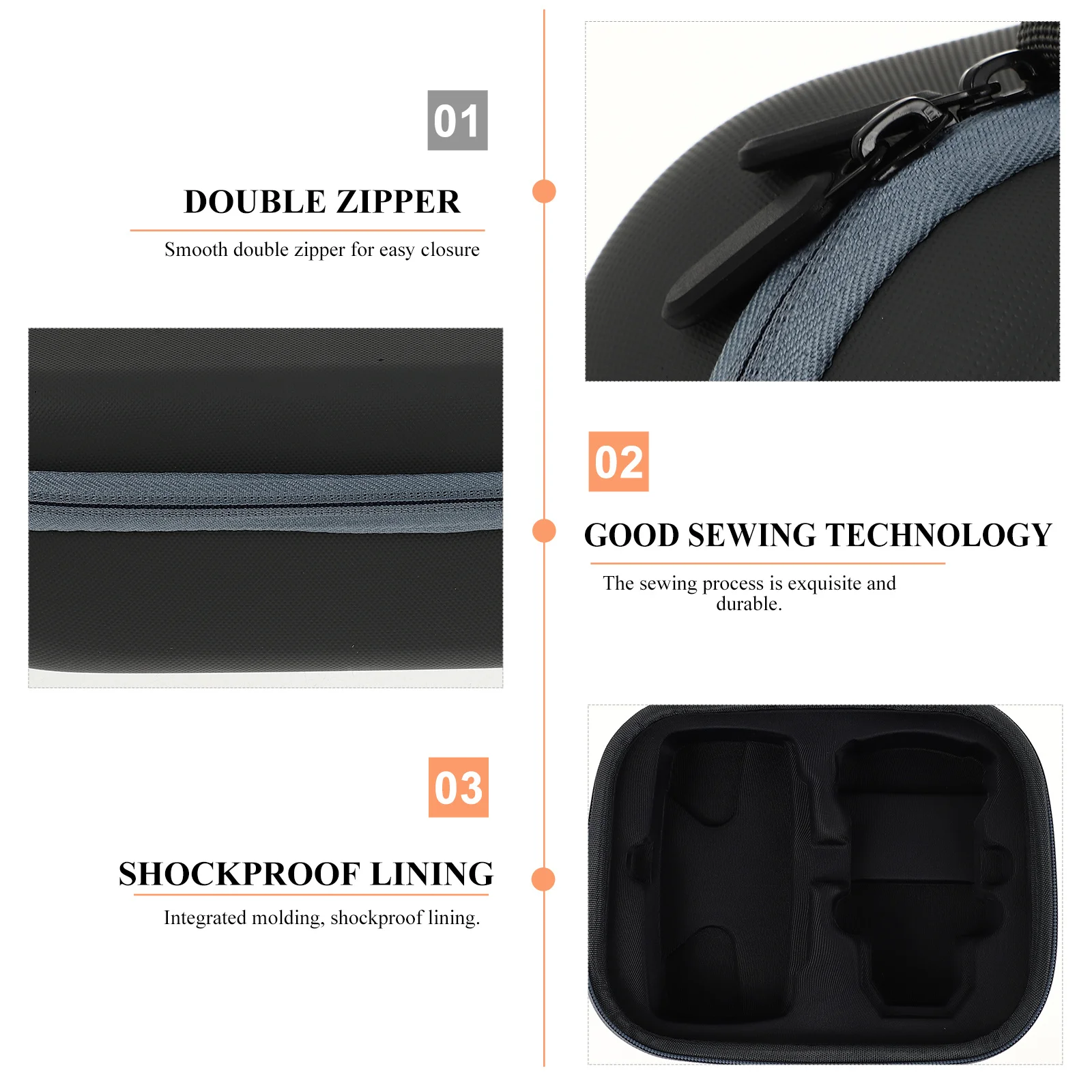 

1Pcs Portable Quadcopter Storage Suitcase Compact Carry Bag for Mini Drone Zippered Organizer Travel Case