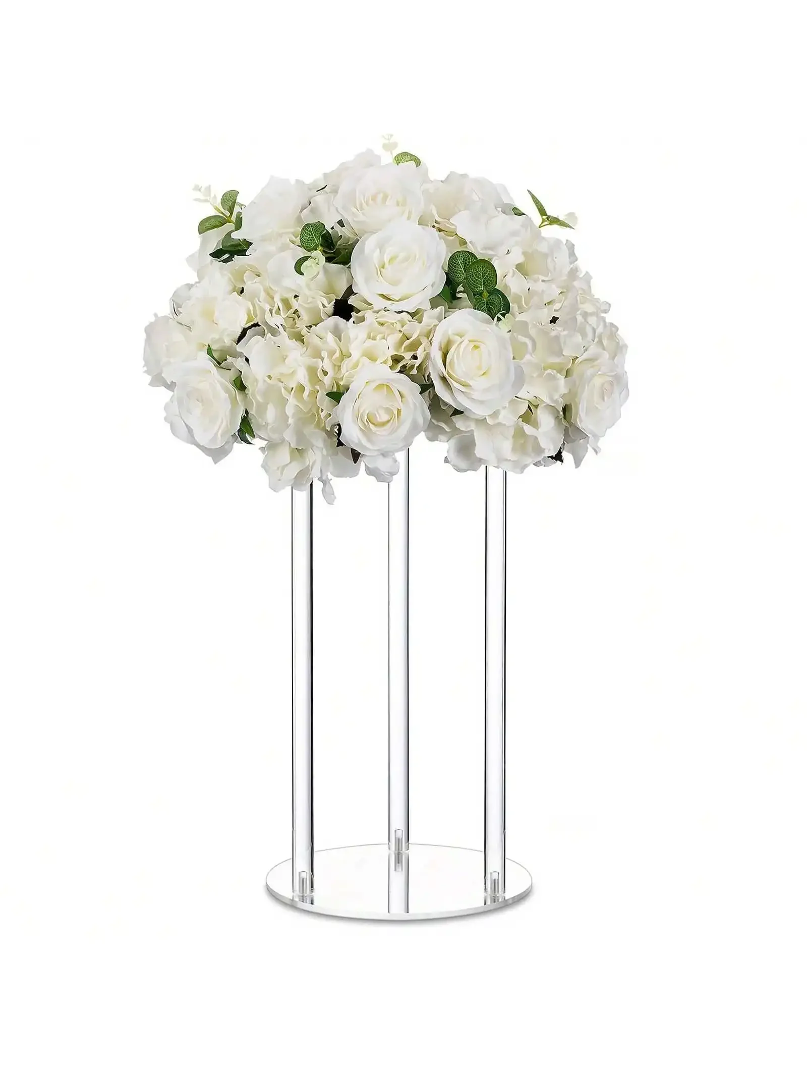 1pc，Premium Acrylic Flower Stand Vase for Western Classic Weddings - Elegant Table Centerpiece Decoration